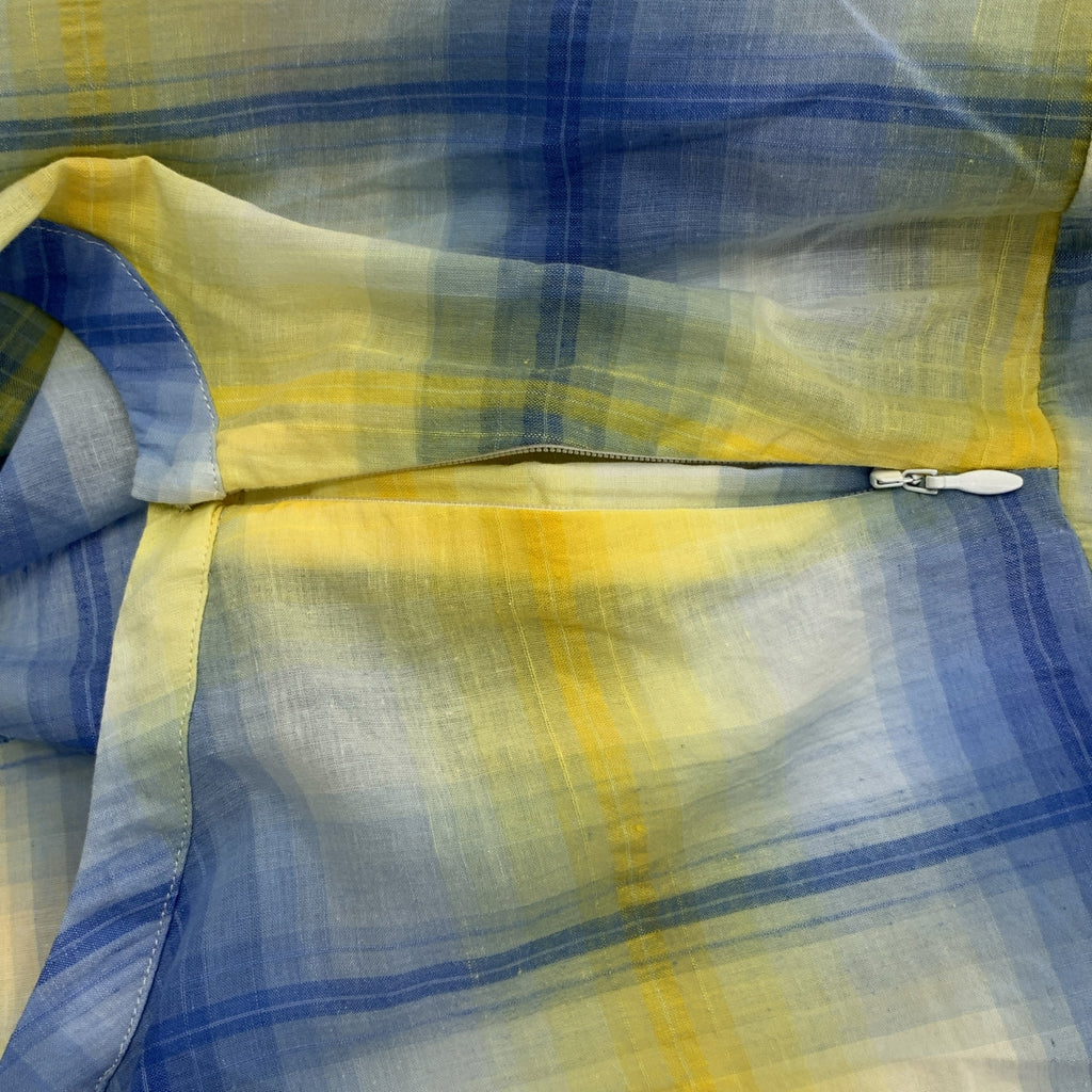 mii | 棉質格紋露肩拉鍊上衣 | S 碼 | 女款