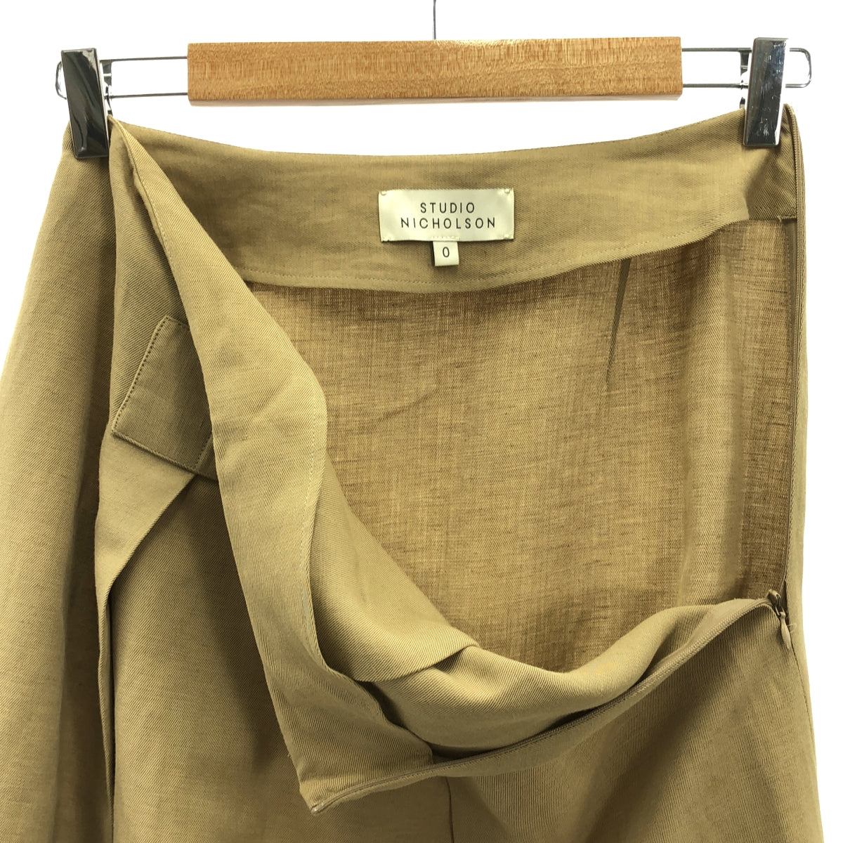 Studio Nicholson | TRICK SKIRT | 人造絲亞麻側拉鍊半身裙 | 0 碼 | 女款