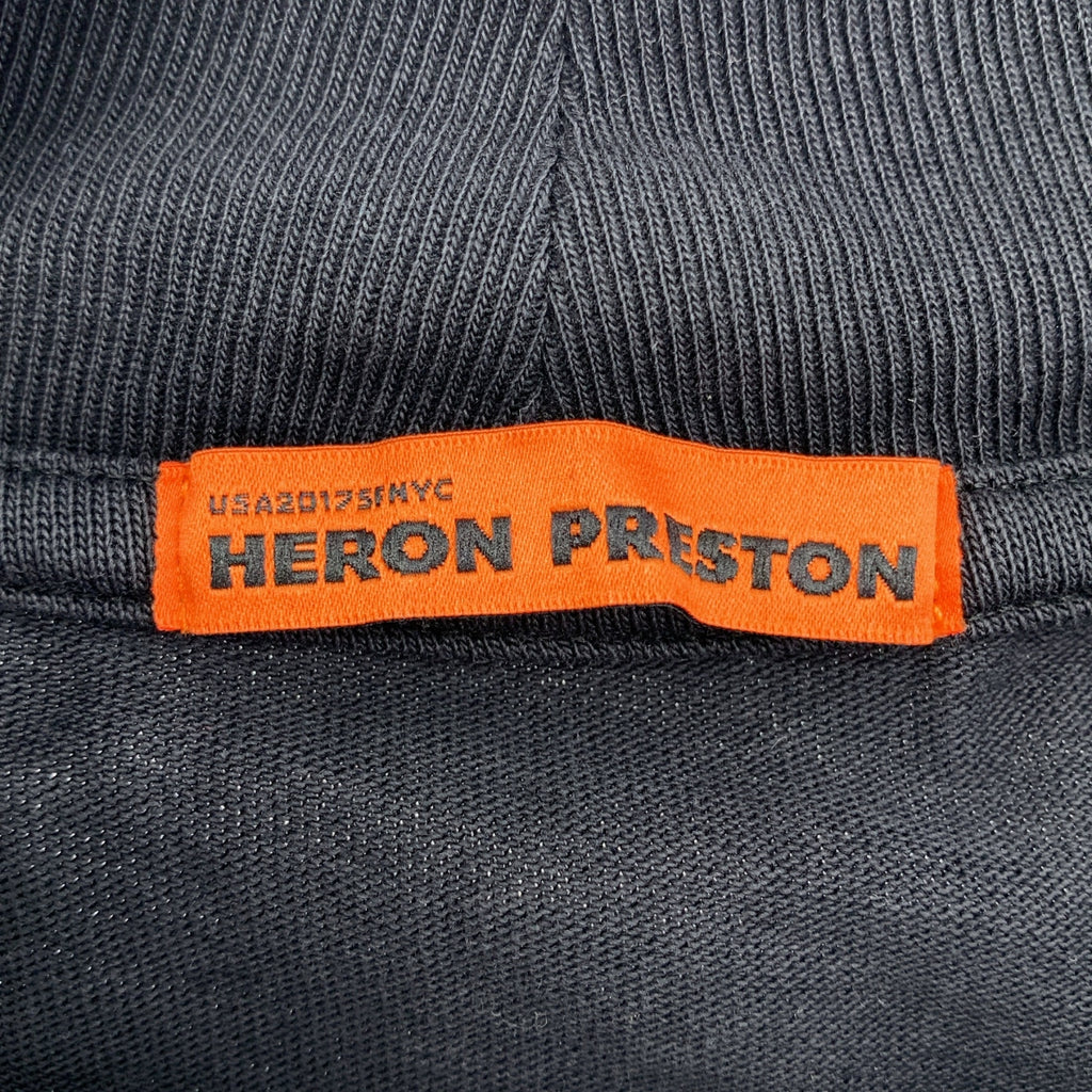 HERON PRESTON / 헤론 프레스톤 | 원포인트 자수 모의 목 롱 슬리브 티셔츠 | L |