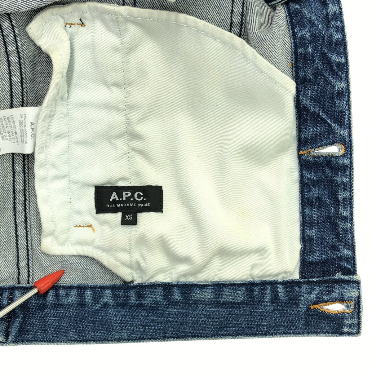 A.P.C. / アーペーセー | Gジャン デニム ジャケット | XS | インディゴ | レディース