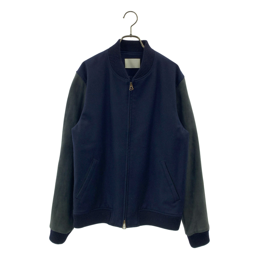 niuhans / ニュアンス | FOR 1LDK ZIP-UP JACKET / 牛革 レザースリーブ ブルゾン ジャケット | 3 | レディース