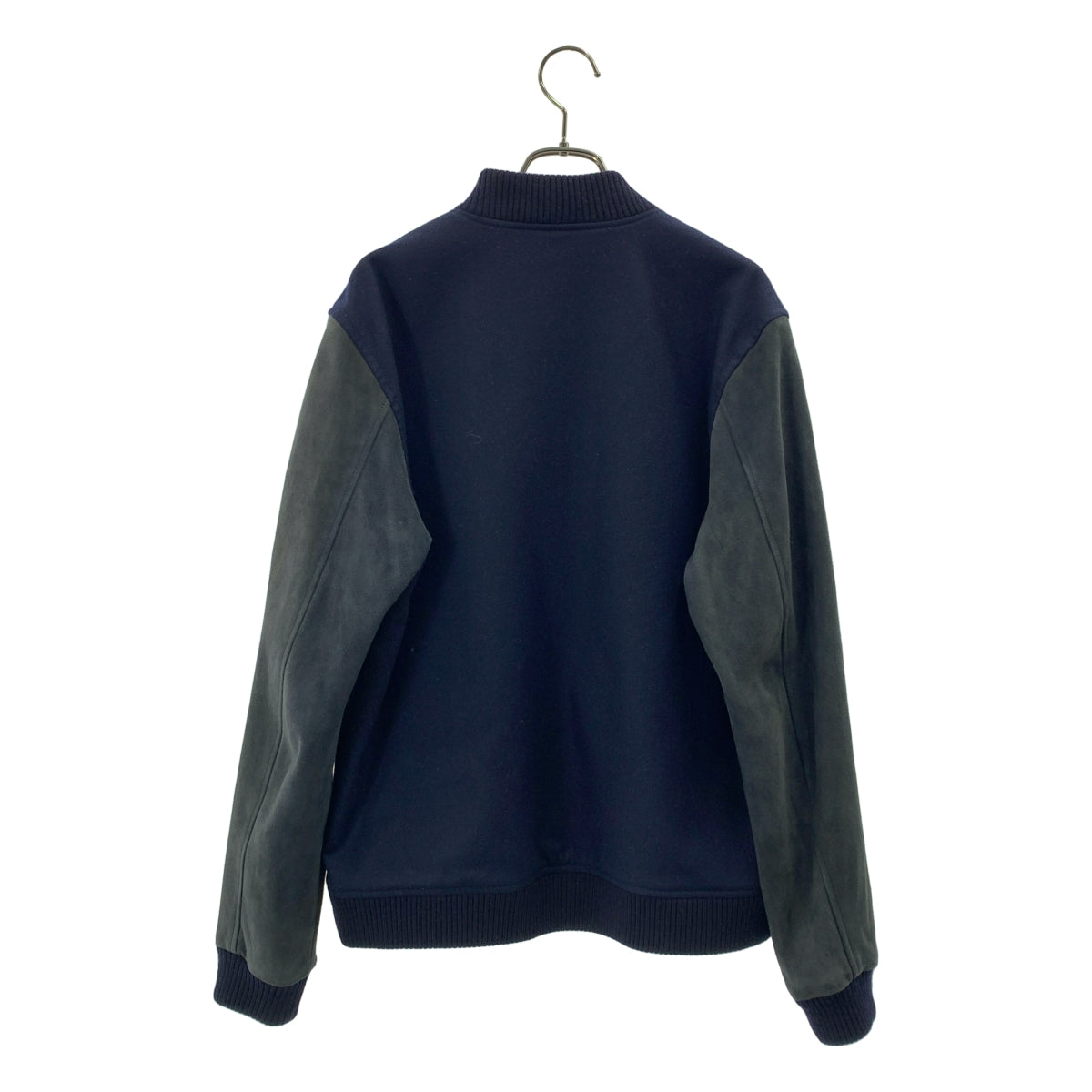 niuhans / ニュアンス | FOR 1LDK ZIP-UP JACKET / 牛革 レザースリーブ ブルゾン ジャケット | 3 | レディース