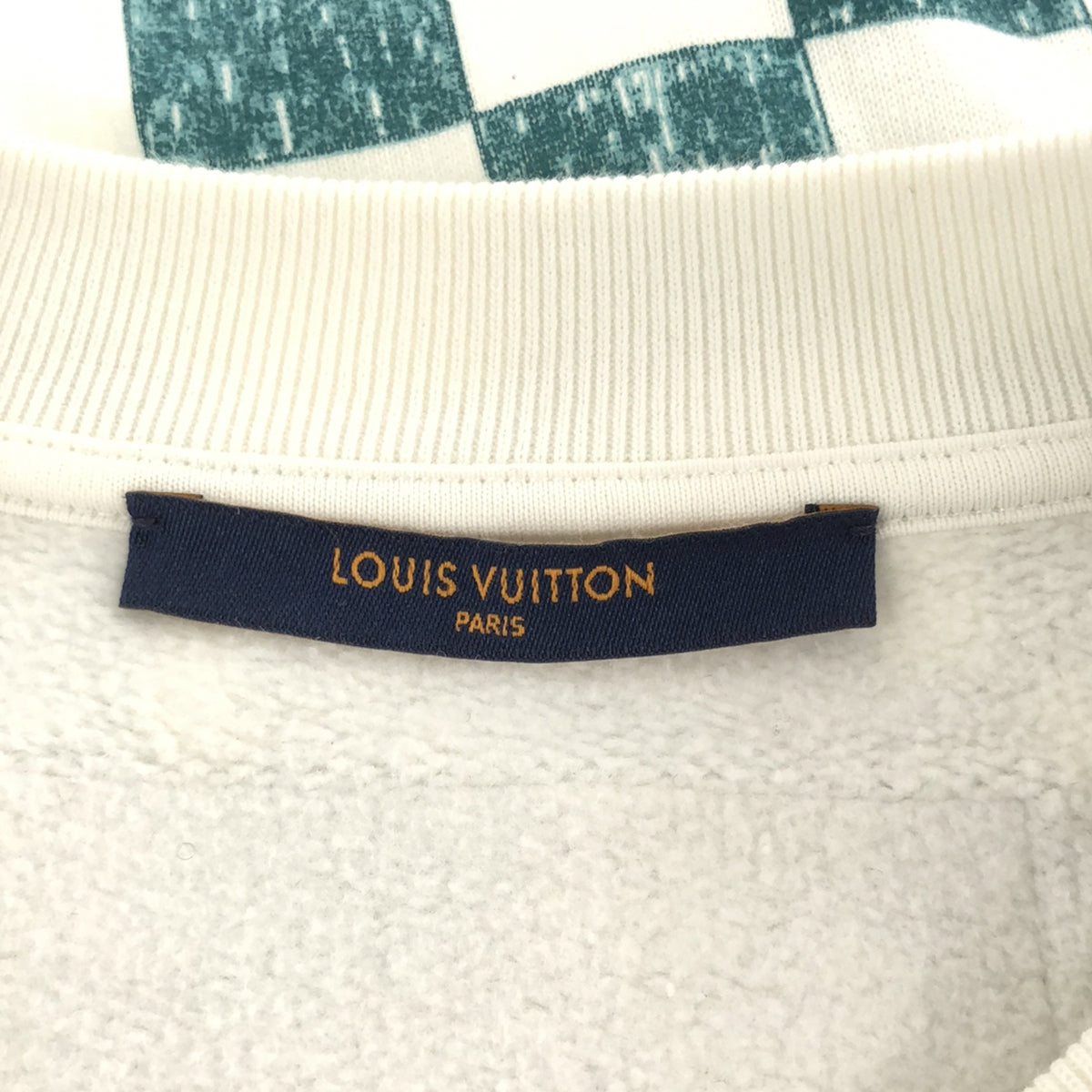 Louis Vuitton / 루이비통 | 다미에 프린트 크루넥 스웨트 | S | 화이트 / 그린 | 남성