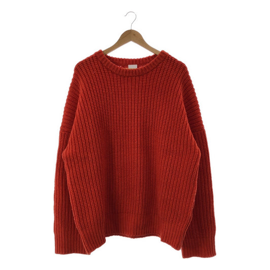 【美品】  CITYSHOP / シティショップ | 2023AW | AZE PULLOVER ウール混 畦編み プルオーバーニット | F | オレンジ | レディース