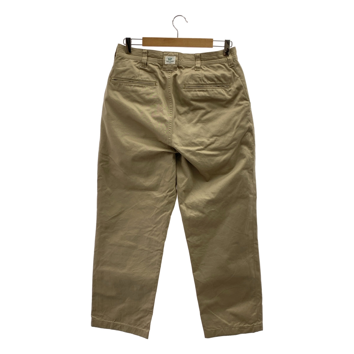 SASSAFRAS | 男士純棉前袋斜紋褲 | S 碼 | 米色