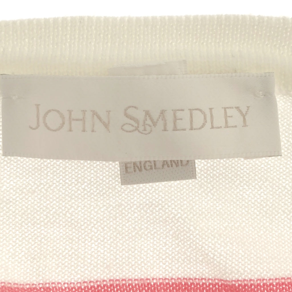 JOHN SMEDLEY / ジョンスメドレー | シーアイランドコットン スクエアネック ボーダー ニットTシャツ | S | マルチカラー | レディース