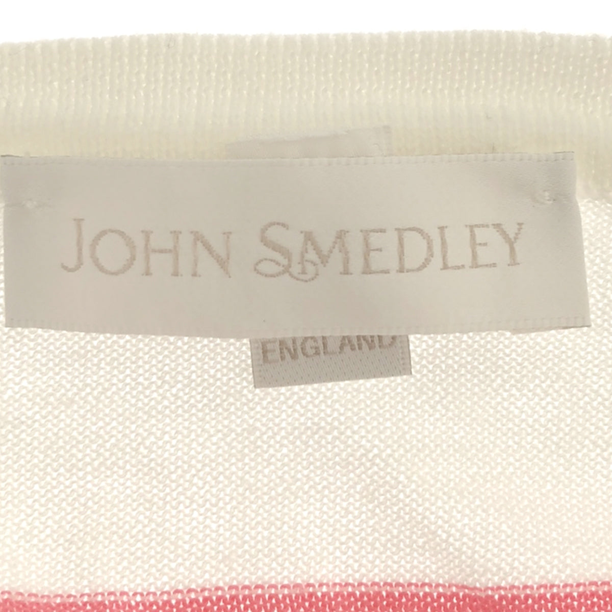 JOHN SMEDLEY / ジョンスメドレー | シーアイランドコットン スクエアネック ボーダー ニットTシャツ | S | マルチカラー | レディース