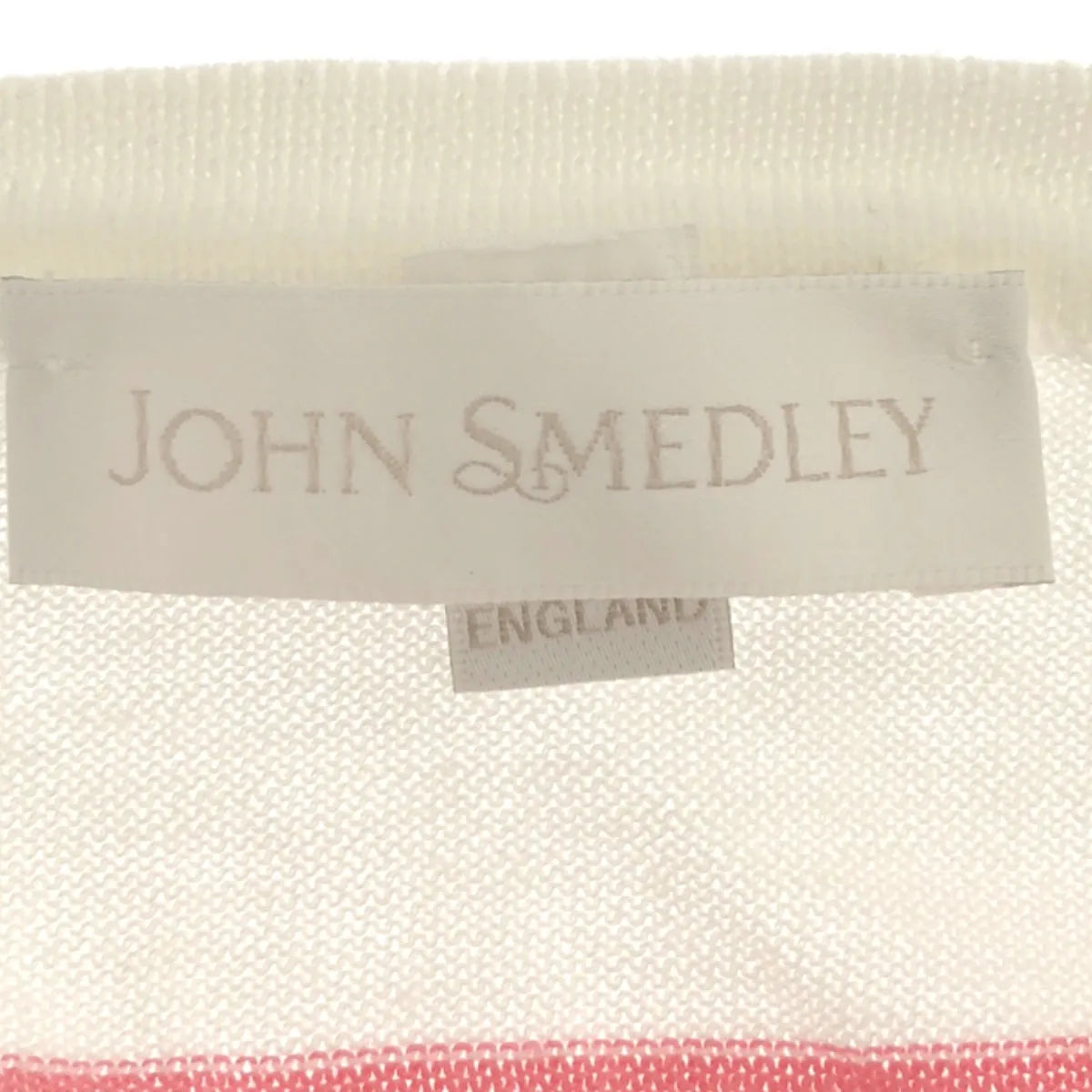 JOHN SMEDLEY / 존스메들리 | 씨 아일랜드 코튼 스퀘어 넥 테두리 니트 티셔츠 | S | 멀티 컬러 | 여성