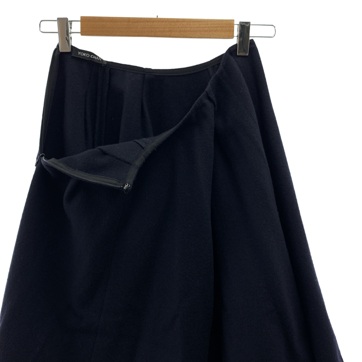 YOKO CHAN / ヨーコチャン | ウール フレアスカート | 38 | ネイビー
