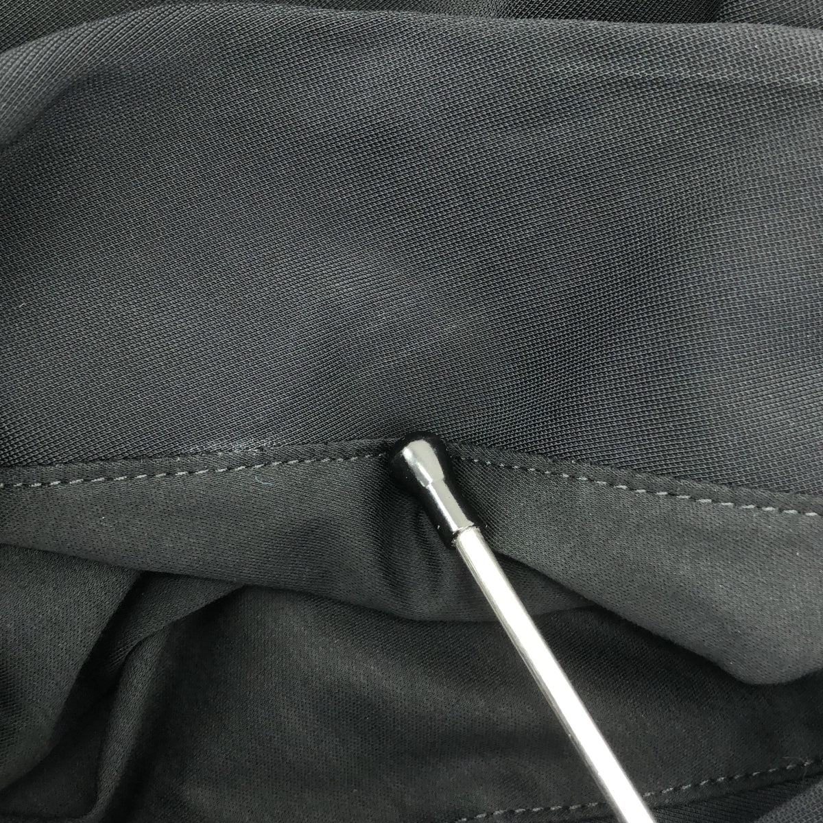 THE ROW / ザロウ | V-Neck Elastic Dress ハーフスリーブ ロング ワンピース | M | ブラック | レディース