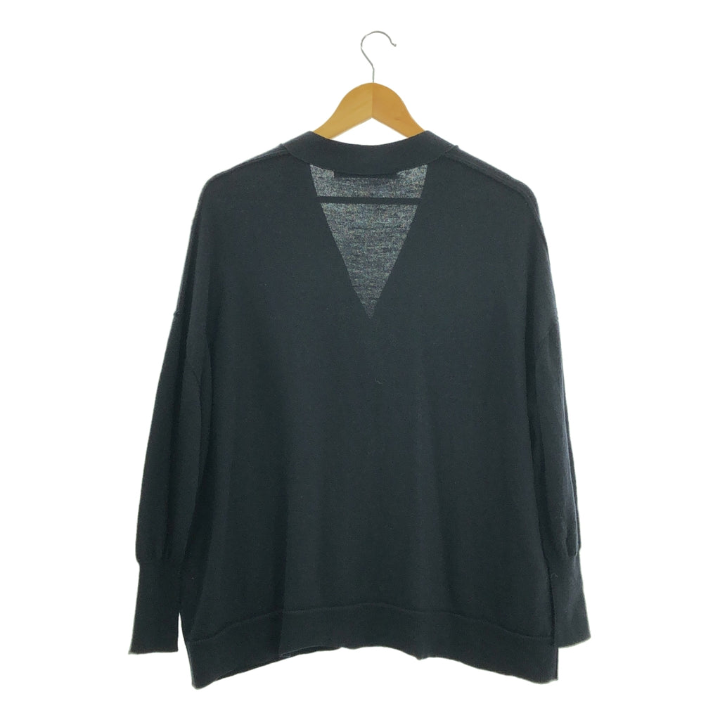 Framework / フレームワーク | Vネック ビッグカーディガン | F | ネイビー | レディース