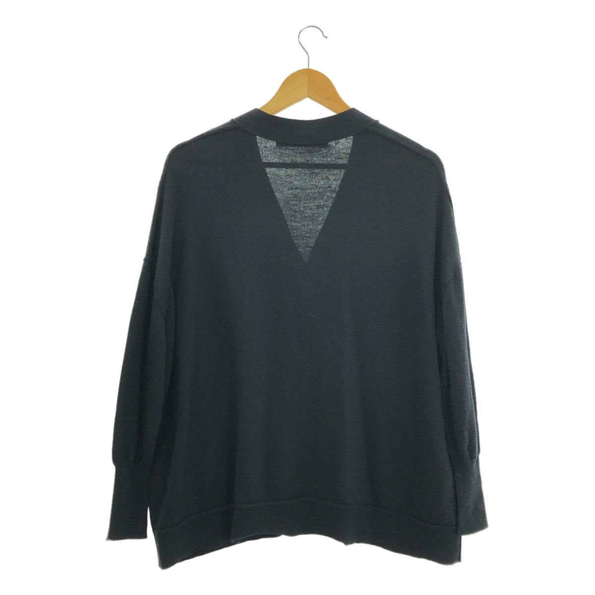 Framework / フレームワーク | Vネック ビッグカーディガン | F | ネイビー | レディース