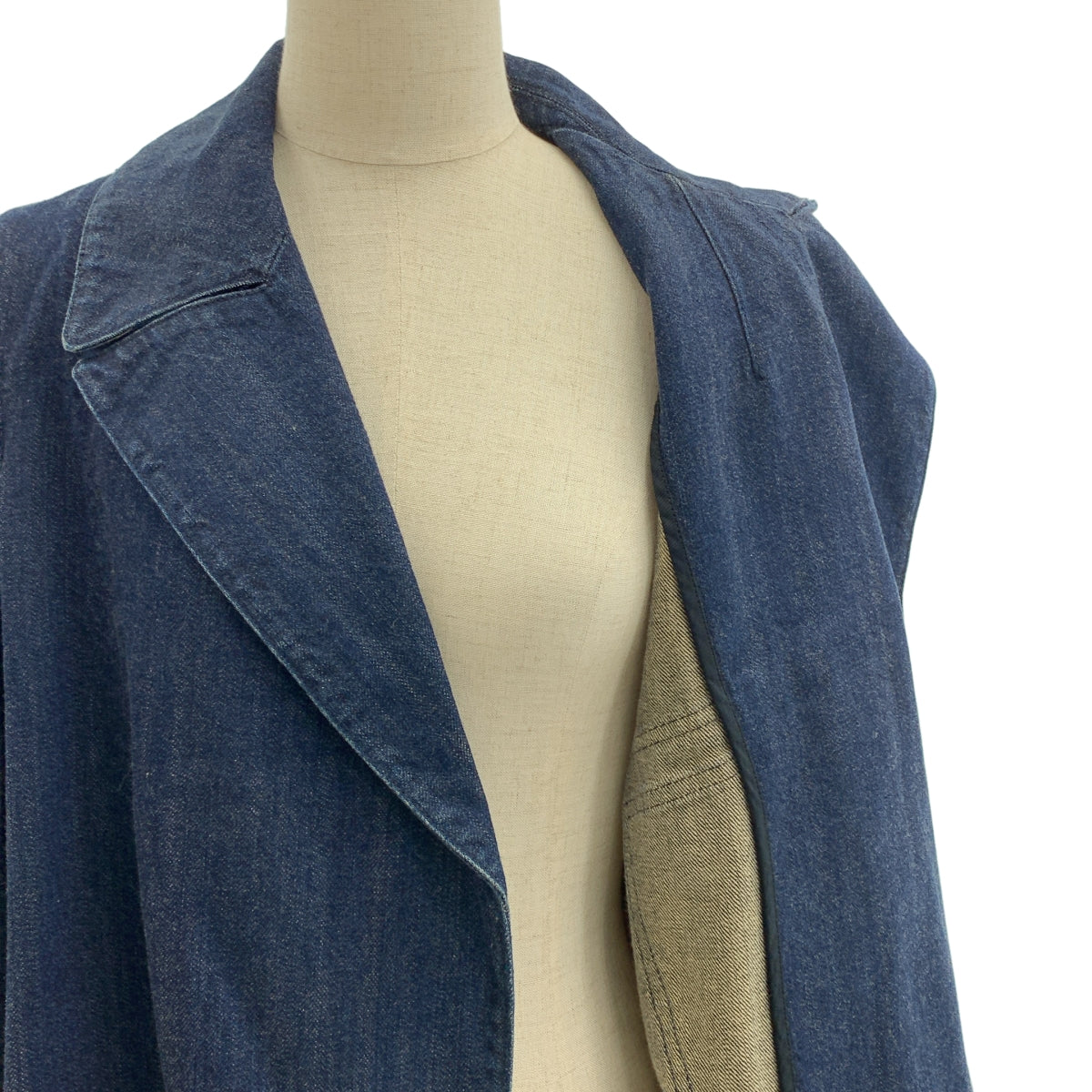 THE ROW | 繫腰帶無扣牛仔外套 | S尺碼 | 靛藍 | 女款