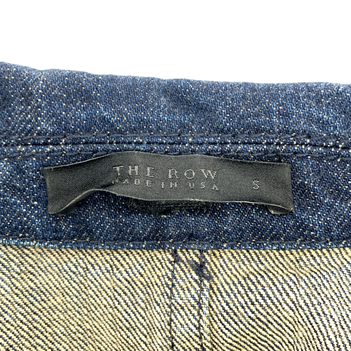 THE ROW / ザロウ | ベルテッド ボタンレス デニムジャケット | S | インディゴ | レディース