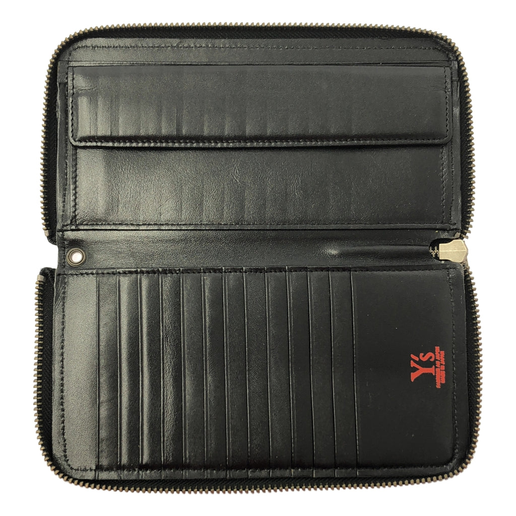 【美品】  Y's / ワイズヨウジヤマモト | ハラコ レザー チェーン ウォレット 財布 | ダークブラウン | レディース