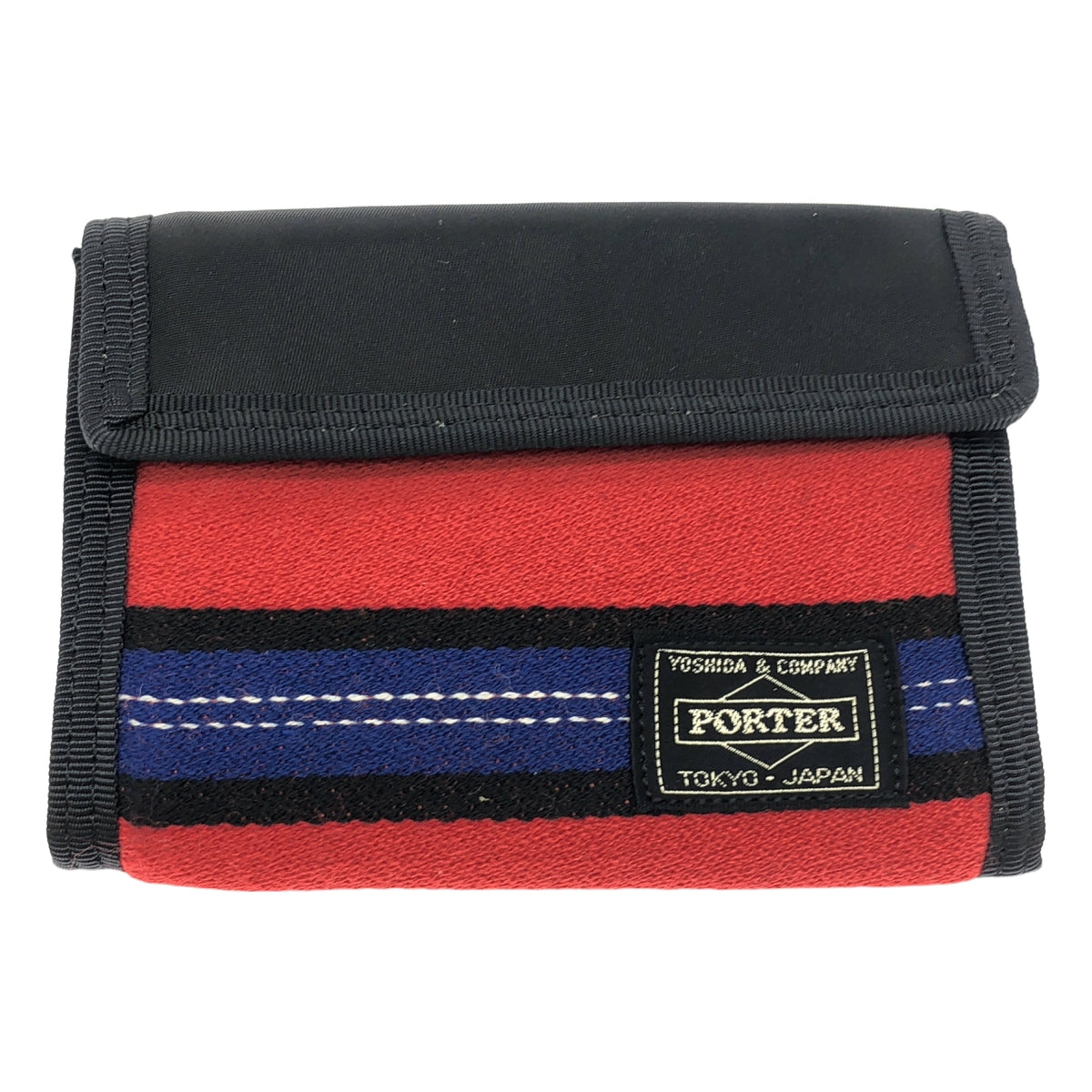 PORTER / ポーター | × GALLERY 1950  Alexander Girard Wallet / アレキサンダージラルドファブリック ウォレット 財布 | ブラック/レッド/ブルー | メンズ
