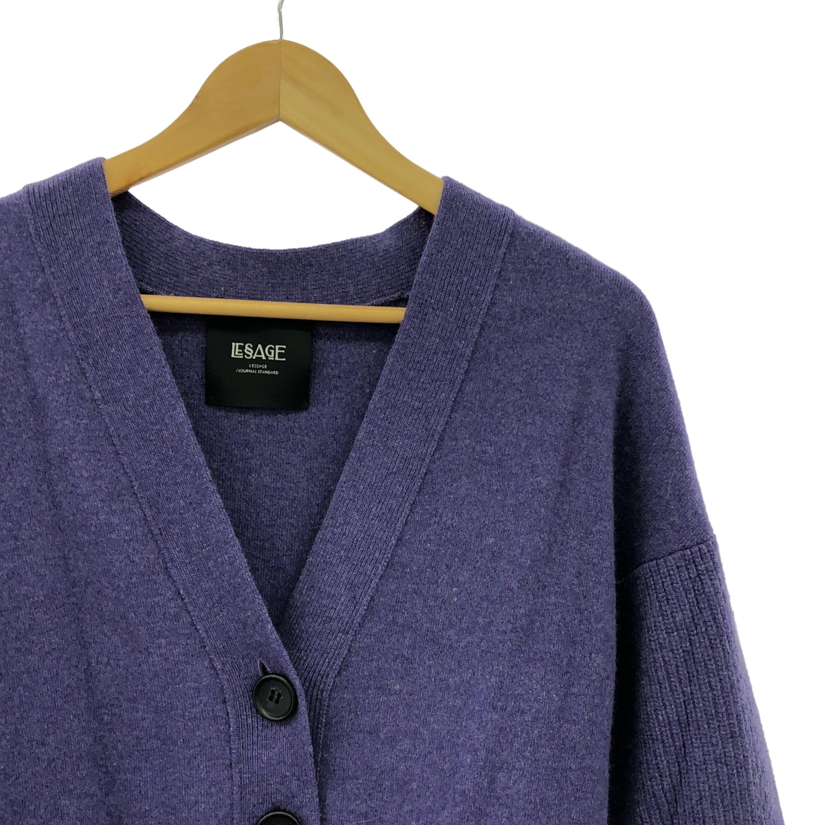 JOURNAL STANDARD L'ESSAGE / ジャーナルスタンダードレサージュ | ウールカシミヤ混 スムースカーディガン | F | パープル | レディース