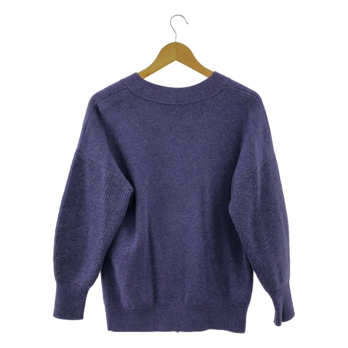 標準期刊 L'ESSAGE |羊毛羊絨混紡光滑開襟衫 | F |紫色 |女性的