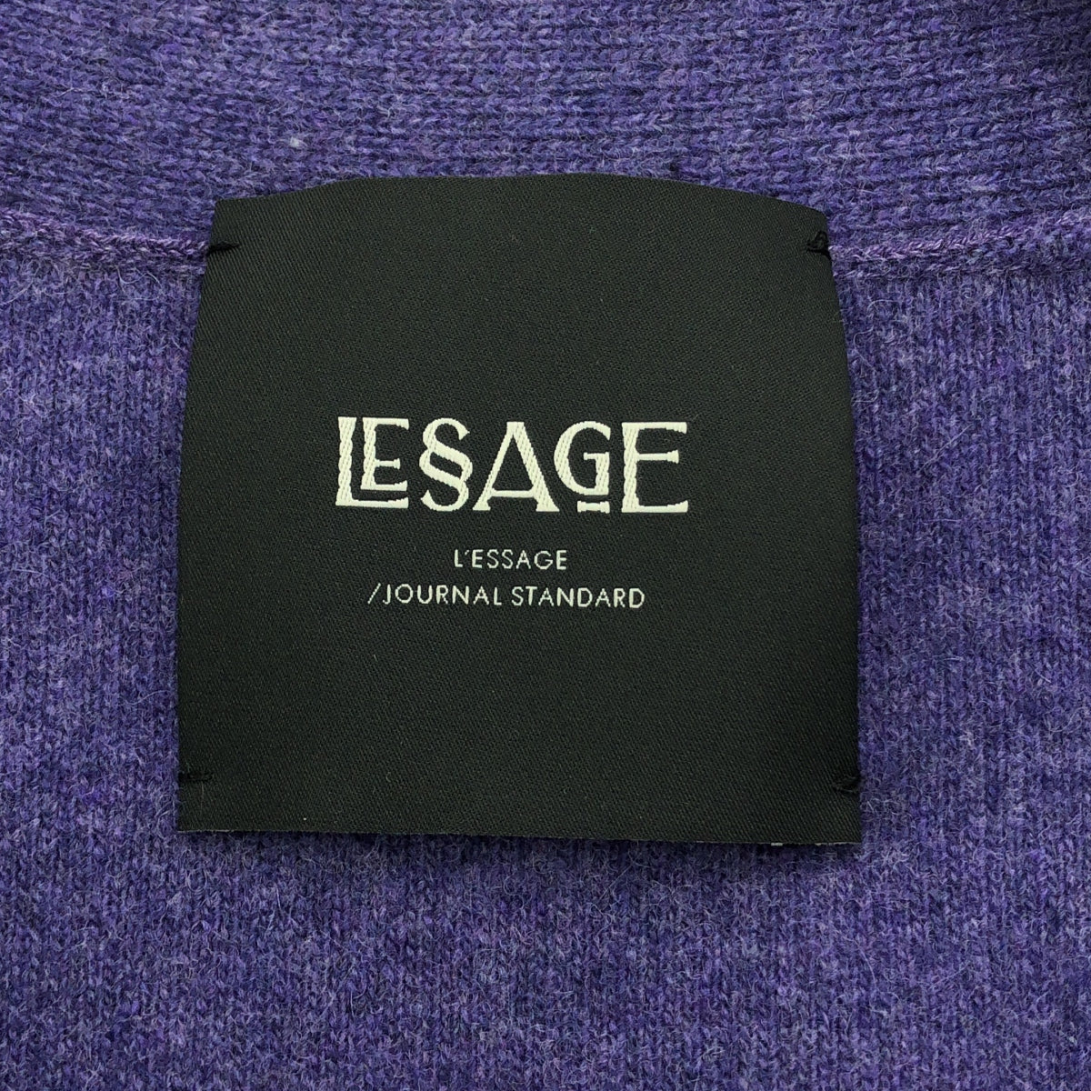 標準期刊 L'ESSAGE |羊毛羊絨混紡光滑開襟衫 | F |紫色 |女性的