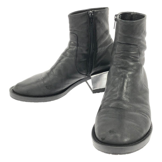 [Good Condition] MM6 Maison Margiela / MM6 Maison Margiela | Mirror heel side zip leather boots