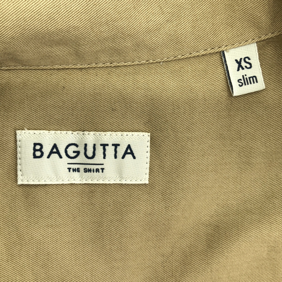 Bagutta / 바구타 | SLIM 오픈 컬러 쿠바 셔츠 | XS | 베이지 | 남성