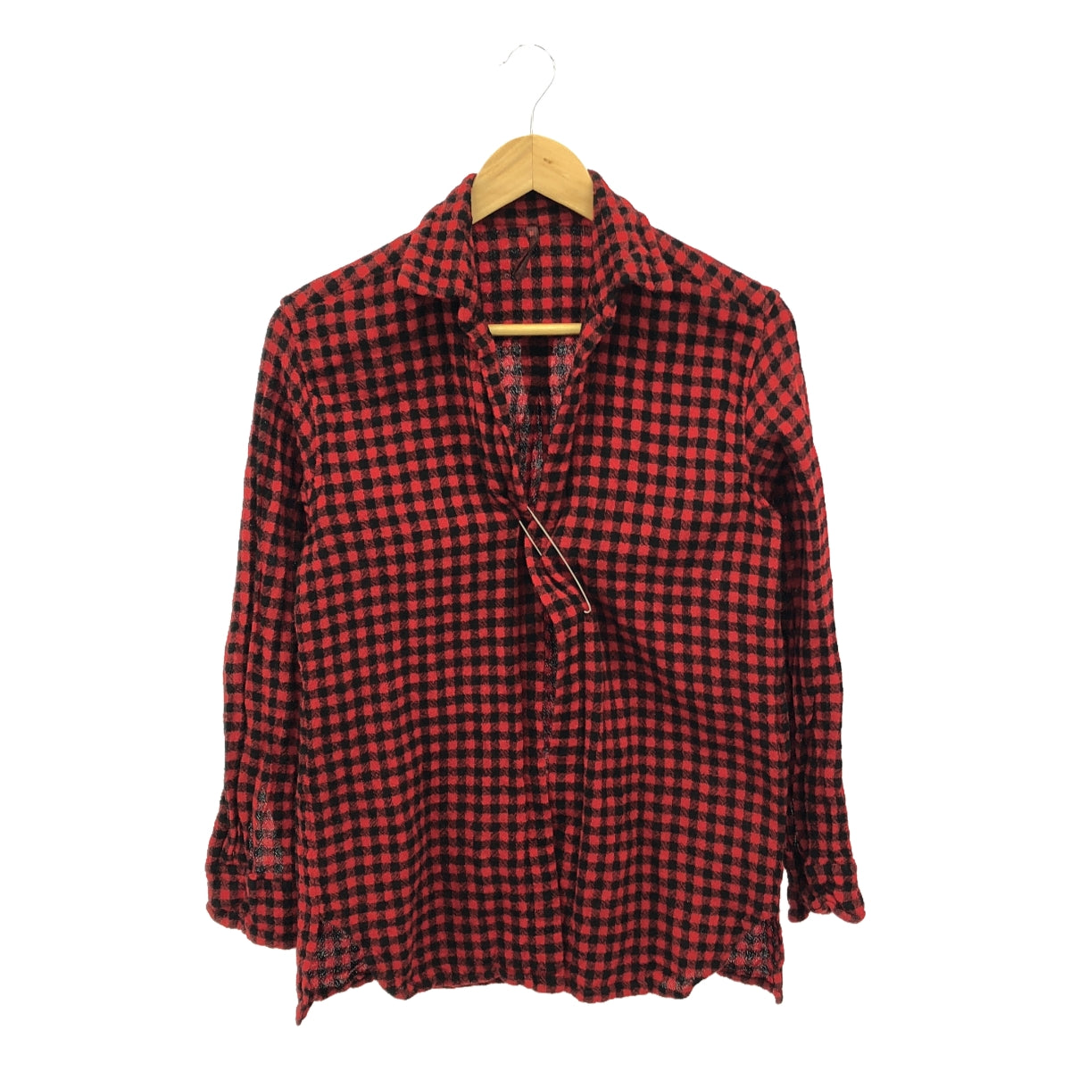 [Good Condition] DANIELA GREGIS | Wool Check Shirt Jacket | Red/Black | Women's