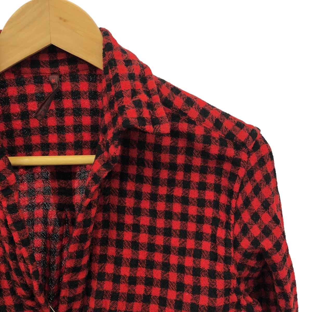 [Good Condition] DANIELA GREGIS | Wool Check Shirt Jacket | Red/Black | Women's