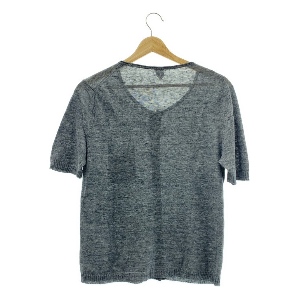 MARGARET HOWELL / 마가렛 하웰 | 린넨 크루넥 반팔 가디건 | F |