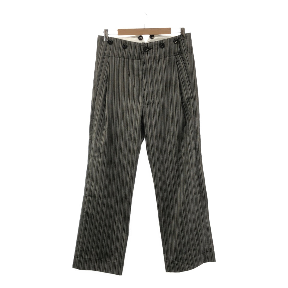 【美品】  JOHN ALEXANDER SKELTON / ジョンアレキサンダースケルトン | wool tuck trousers / ウール タック トラウザーズ パンツ | S | black | メンズ