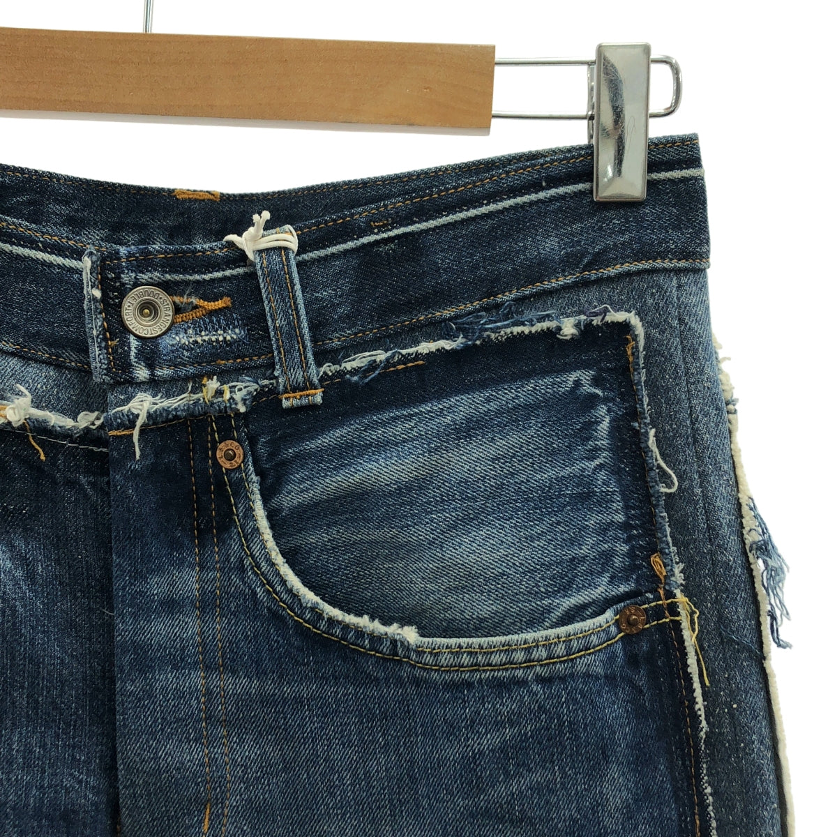 doublet / ダブレット | 2022SS | ×Levi's リーバイス / QUARTER DENIM UPCYCLE STRAIGHT PANTS 再構築 ストレート デニムパンツ | W32 L30 | レディース