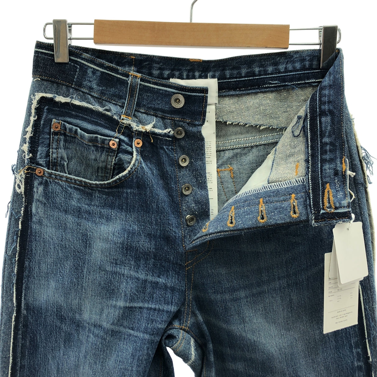 doublet / ダブレット | 2022SS | ×Levi's リーバイス / QUARTER DENIM UPCYCLE STRAIGHT PANTS 再構築 ストレート デニムパンツ | W32 L30 | レディース