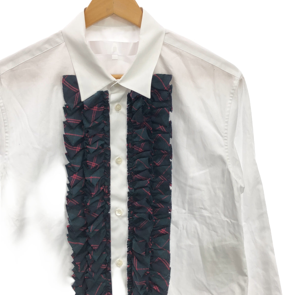 tao COMME des GARCONS / タオコムデギャルソン | 2023AW | ブロード チェックフリルシャツ | M | レディース