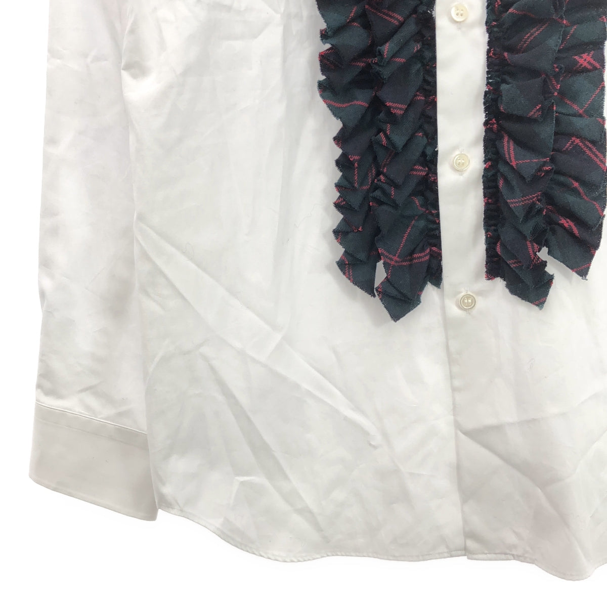 tao COMME des GARCONS / タオコムデギャルソン | 2023AW | ブロード チェックフリルシャツ | M | レディース