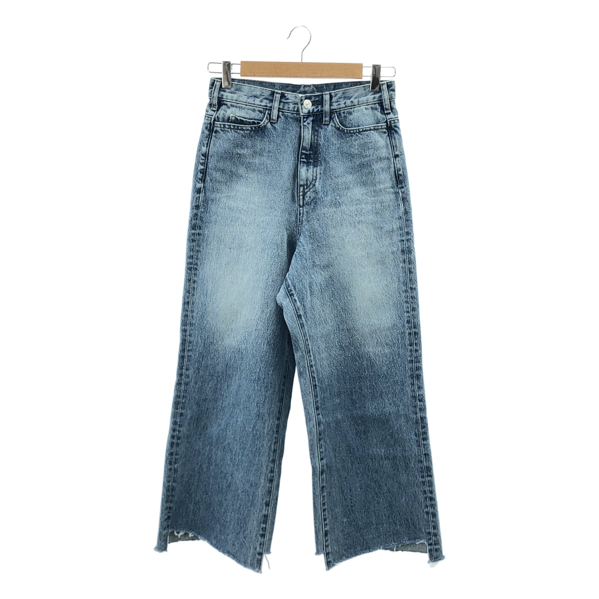 L'Appartement / アパルトモン | 2021AW | cropped wide denim / カットオフ クロップドワイドデニムパンツ | 25 | インディゴ | レディース