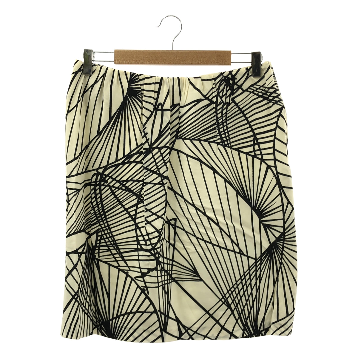 DRIES VAN NOTEN / 드리스 반 노튼 | silk 100 % / 실크 총 무늬 사이드 지퍼 스커트 / 총 안감 | 36 | 여성