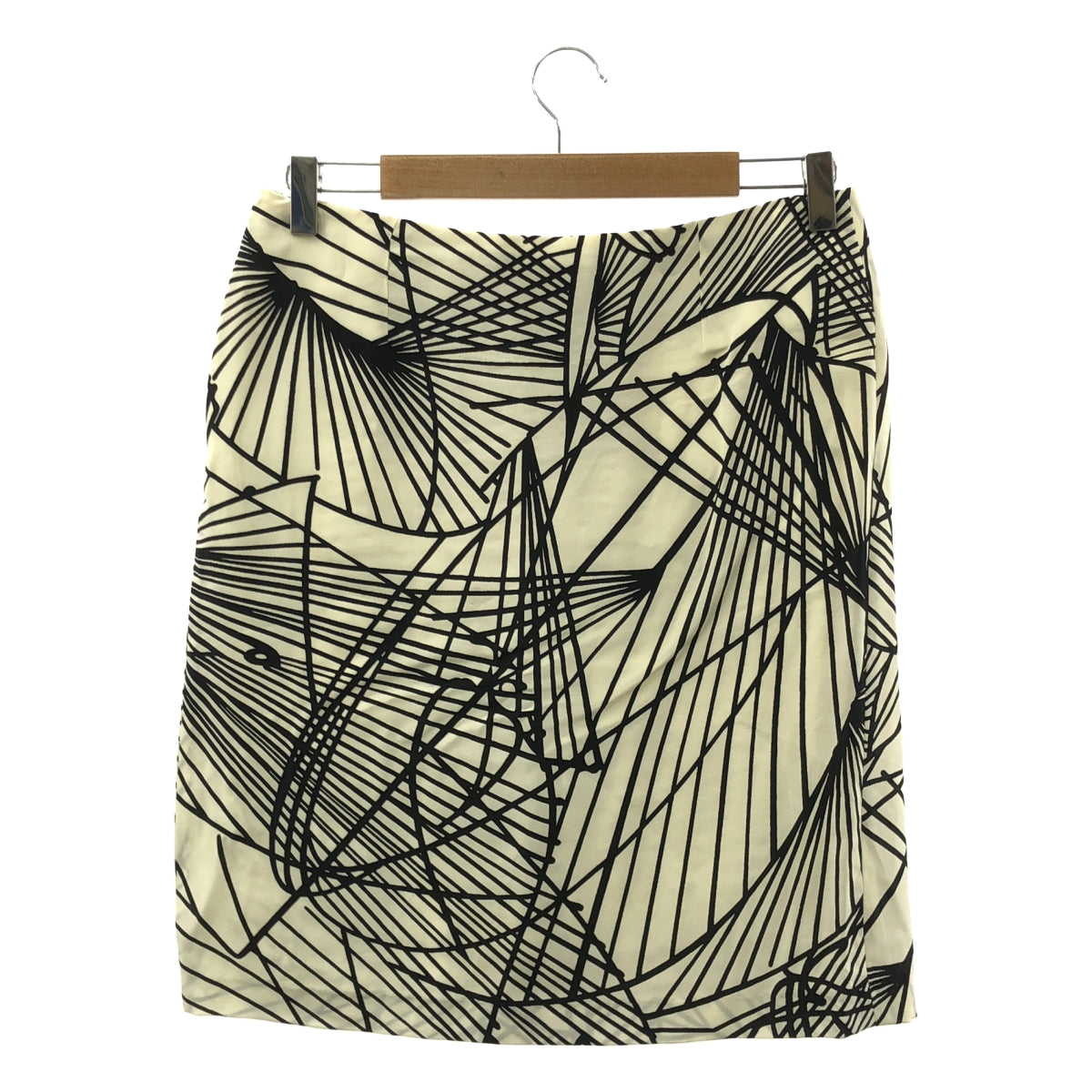 DRIES VAN NOTEN / 드리스 반 노튼 | silk 100 % / 실크 총 무늬 사이드 지퍼 스커트 / 총 안감 | 36 | 여성