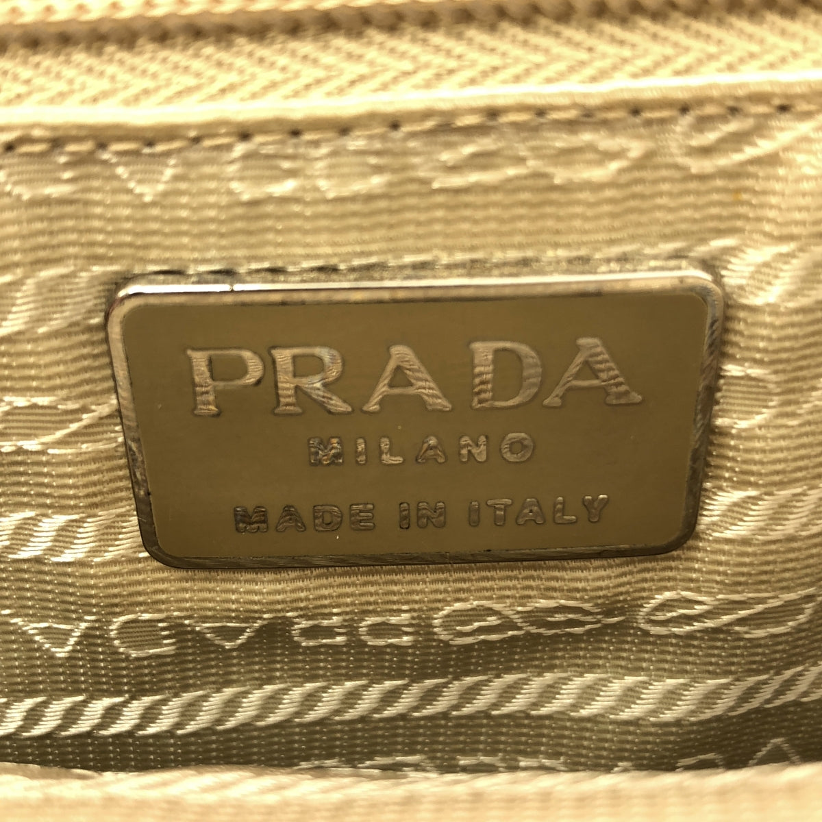 PRADA / 프라다 | MADRAS BACHEL / 가죽 로고 플랩 핸드백 | CAMMELLO | 여성