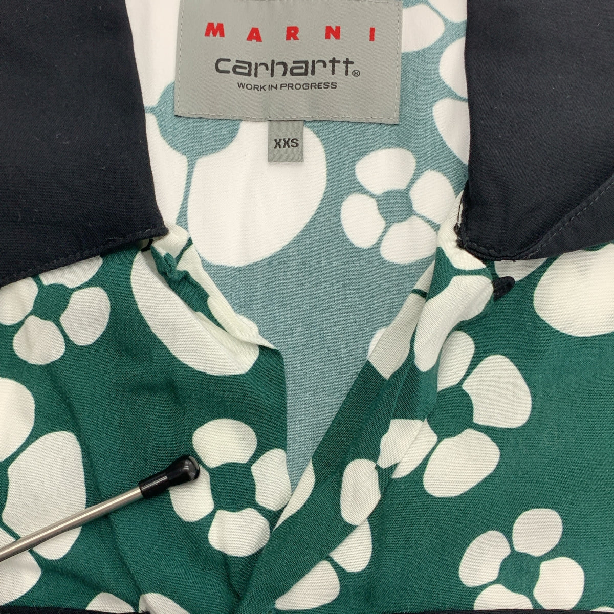 MARNI / 마르니 | × carhartt / 레이온 프린트 오픈 컬러 셔츠 | XXS | 남성