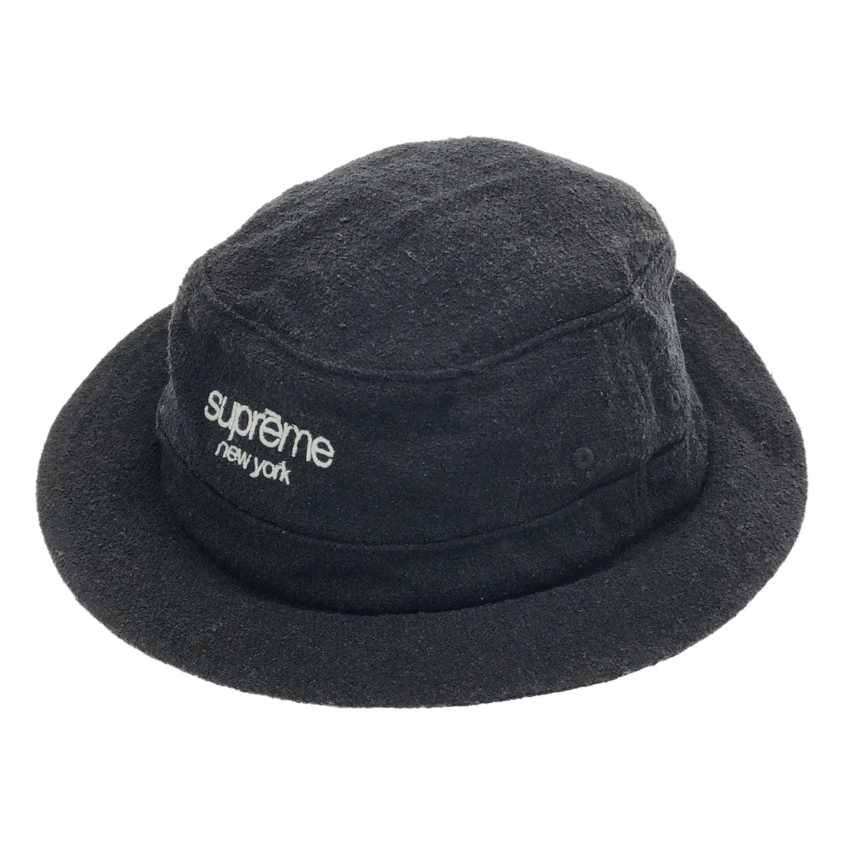 SUPREME / 슈프림 | 2021SS | × Loro Piana / 로로 피아나 Classic Logo Terry Crusher 클래식 로고 테리 크러셔 버킷 모자 | M/L | 블랙 | 남성