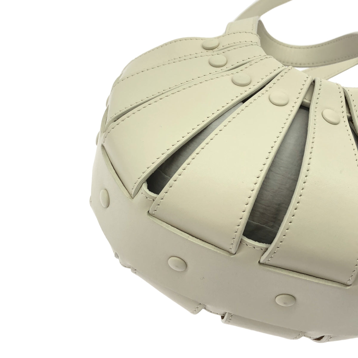 BOTTEGA VENETA / ボッテガヴェネタ | ザ シェル レザー 2way ショルダーバッグ | ホワイト | レディース