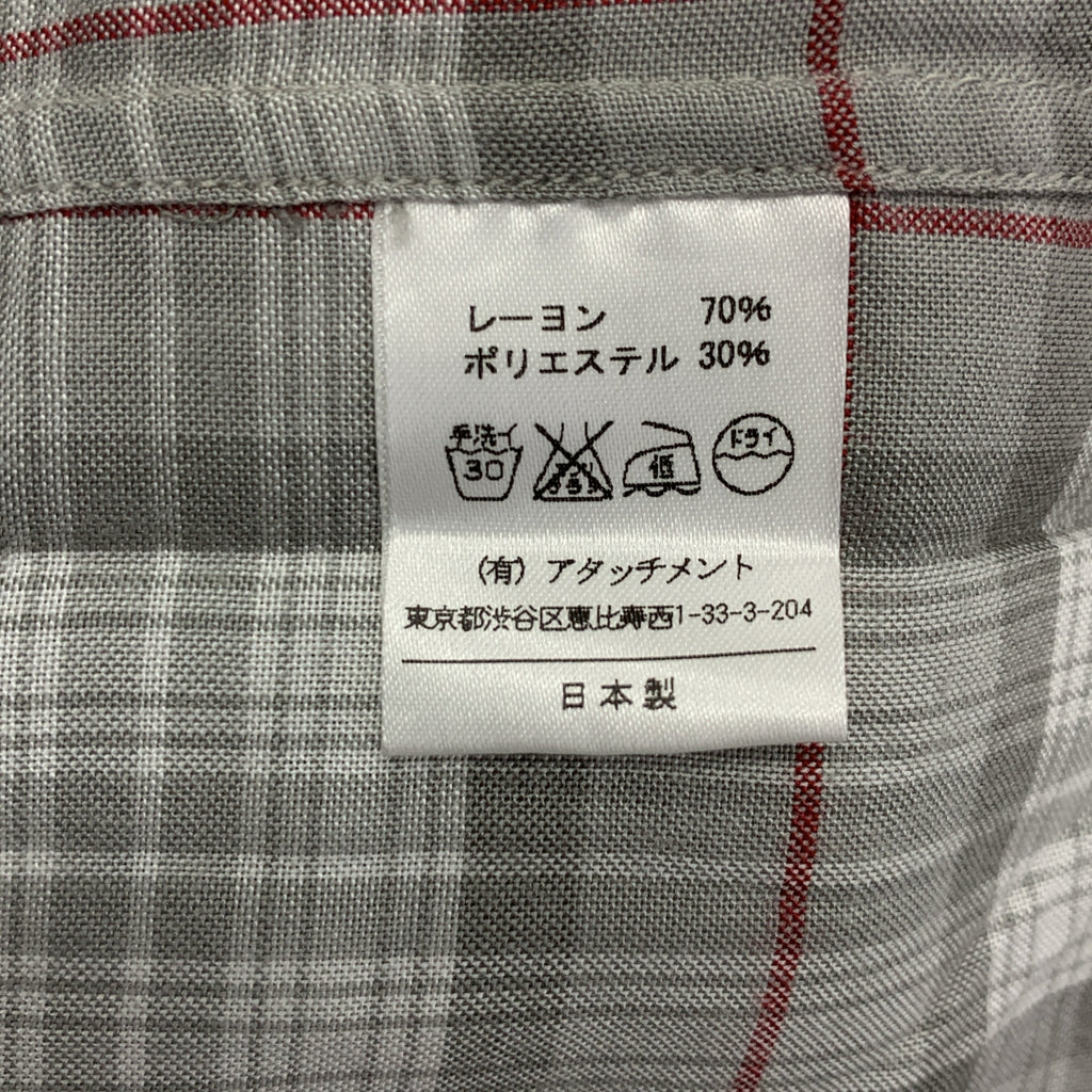 ATTACHMENT / アタッチメント | レーヨン混 チェックシャツ | 2 | メンズ