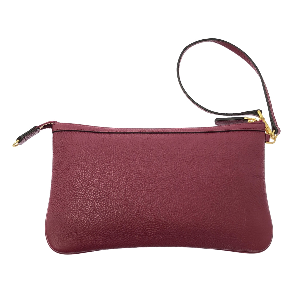 [狀況極佳] MCM | 兩用皮革手拿包 | 酒紅色 | 女款