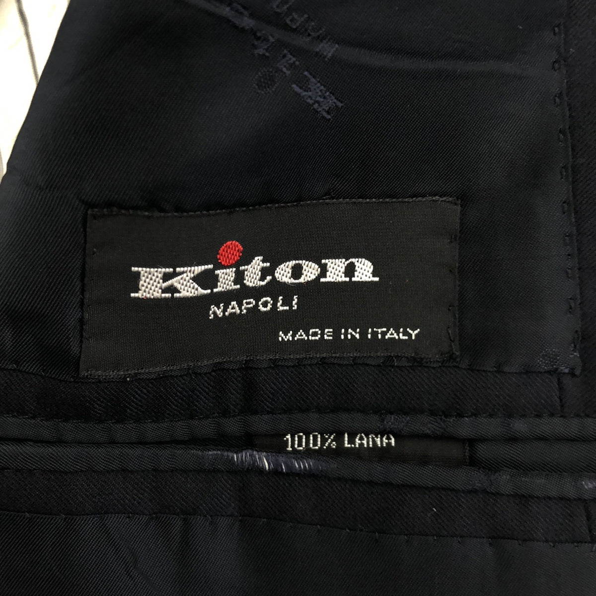 Kiton / キートン | 14Micron SUPER180s ウール ストライプ 3B テーラードジャケット | 46 | ネイビー | メンズ