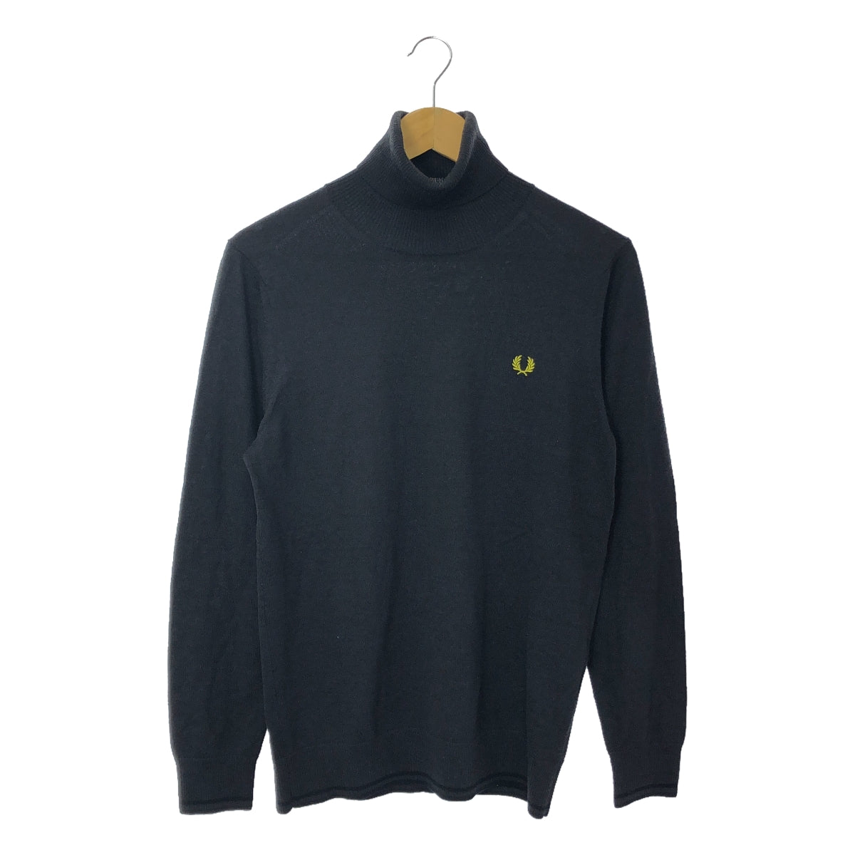 FRED PERRY / Fred Perry | One point logo turtleneck knit pullover | M |