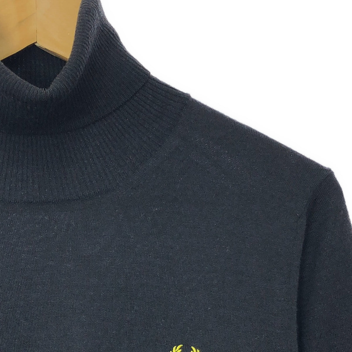 FRED PERRY / Fred Perry | One point logo turtleneck knit pullover | M |