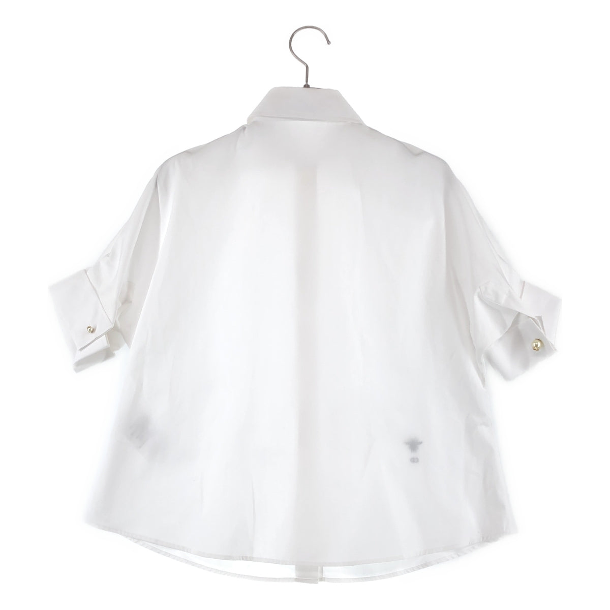 Christian Dior / クリスチャンディオール | 2023SS | Bee刺しゅう パールカフスボタン 半袖シャツ | 36 | レディース