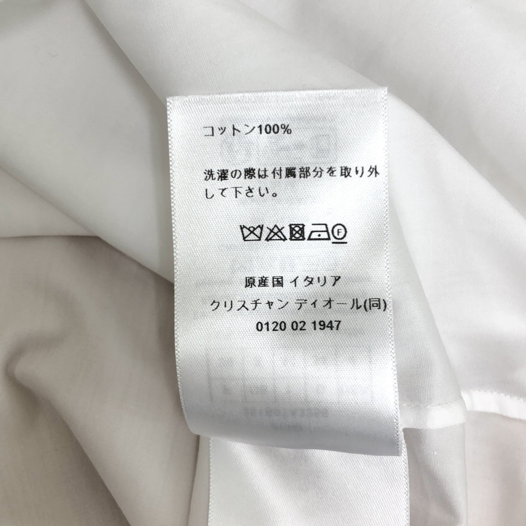 克莉絲汀狄奧 | 2023 春夏系列 | 蜜蜂刺繡珍珠袖扣短袖襯衫 | 尺寸 36 | 女款