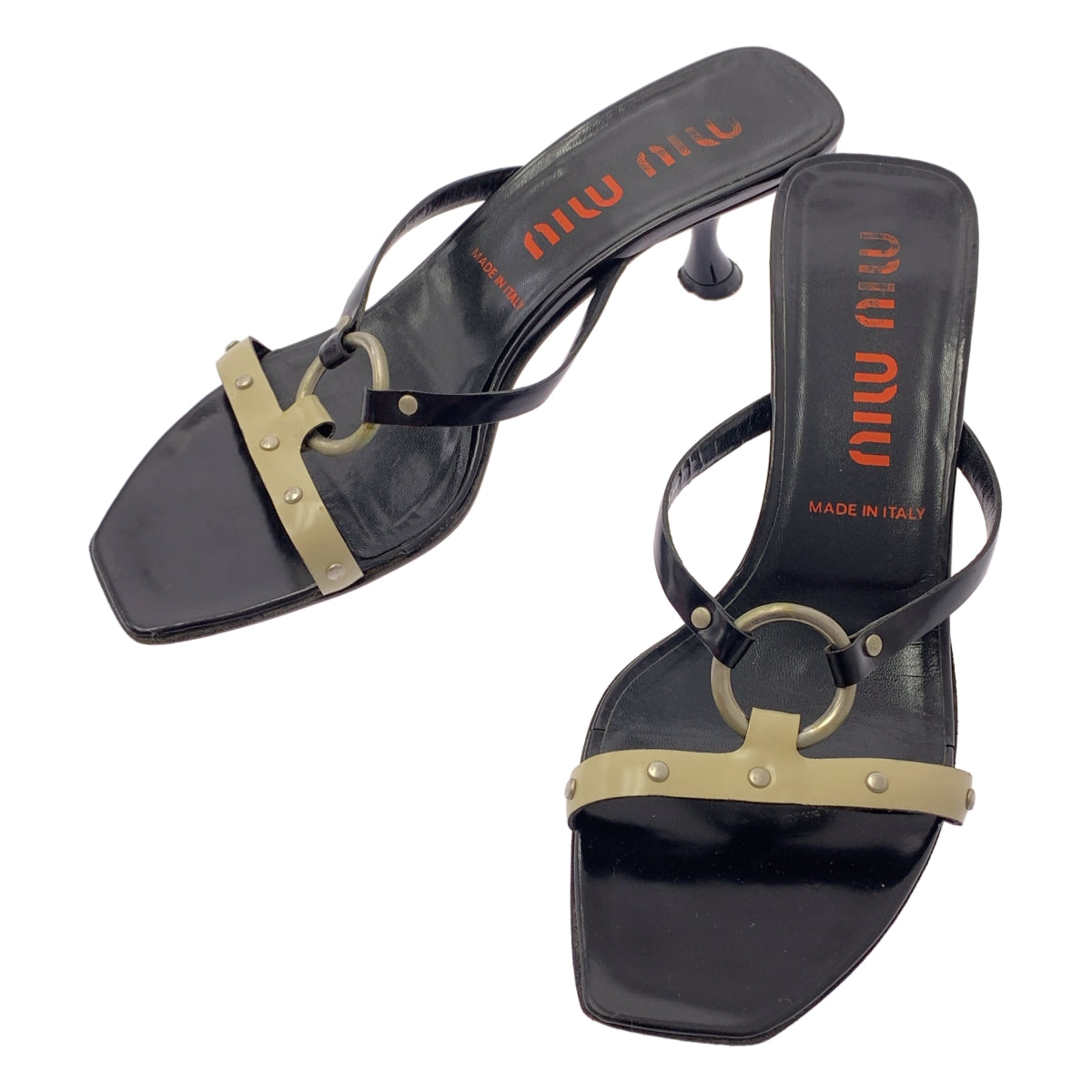 miu miu / 뮤뮤 | 스트랩 뮬 샌들 | 37 | 여성
