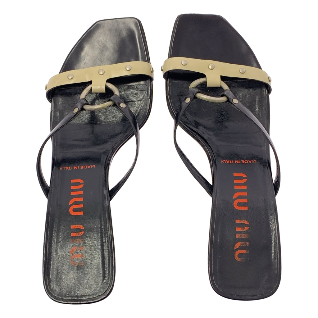 miu miu / 뮤뮤 | 스트랩 뮬 샌들 | 37 | 여성