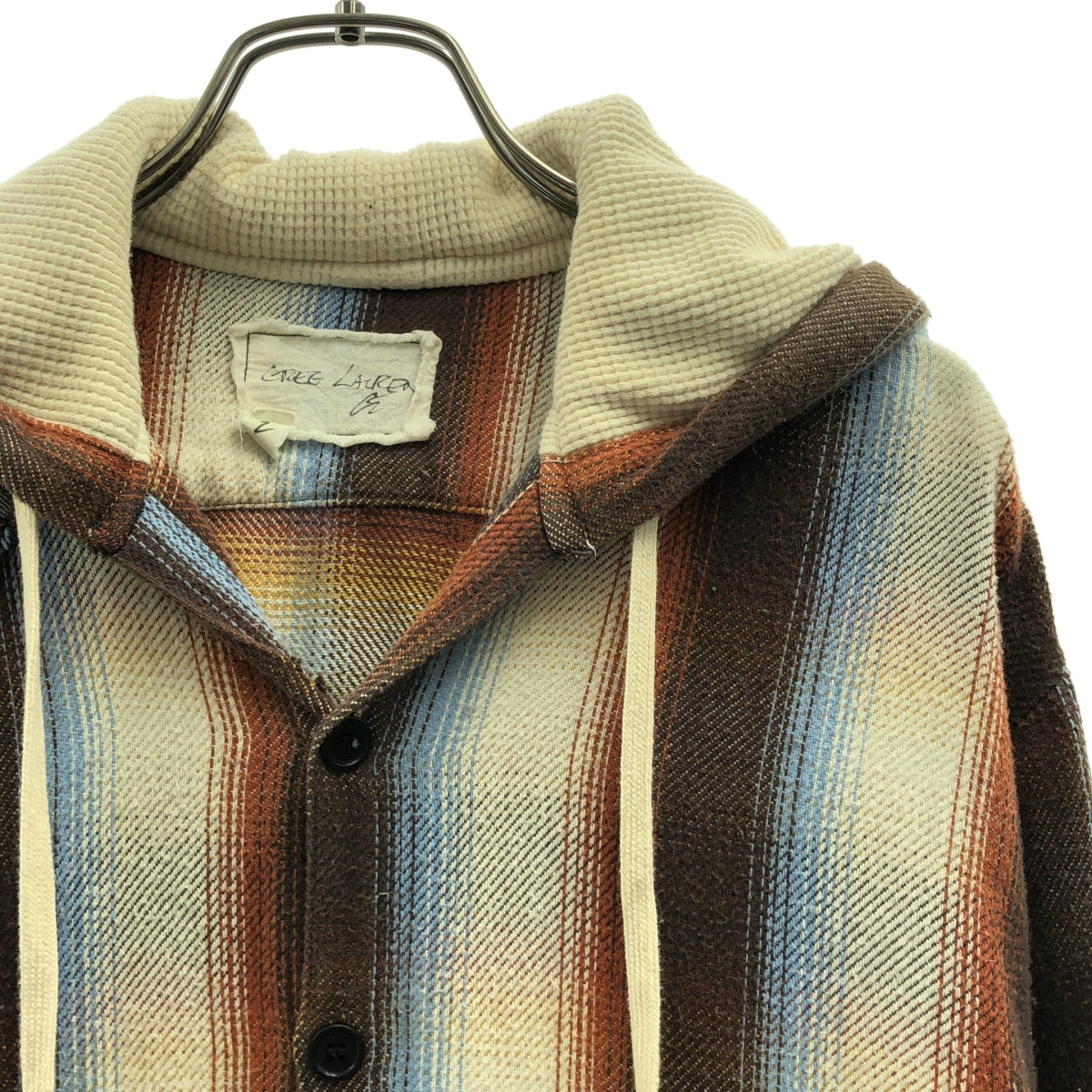 GREG LAUREN / グレッグローレン | 再構築 デニム 切替 フーデッド シャツ | 2 | マルチカラー | メンズ